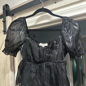 Sheer Black Crop Top